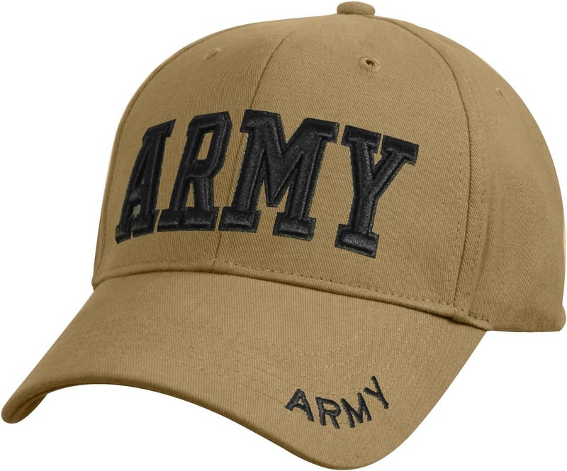 Mens EmbroideredDeluxe Army Embroidered Low Profile Insignia Cap